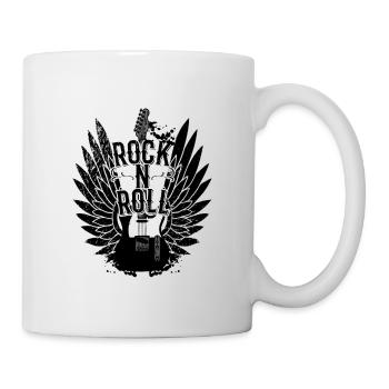 Rock 'n' Roll Guitar Grand Piano Motif Rock Music - Mug - white - Right