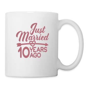 Juste marié il y a 10 ans, 10e anniversaire de mariage - Mug blanc - blanc - Droite