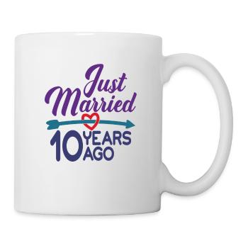Juste marié il y a 10 ans, 10e anniversaire de mariage - Mug blanc - blanc - Droite