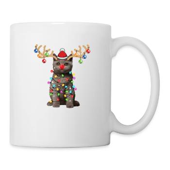 Noël Cat Lover Kitty Pet Owner Cadeau de Noël - Mug blanc - blanc - Droite