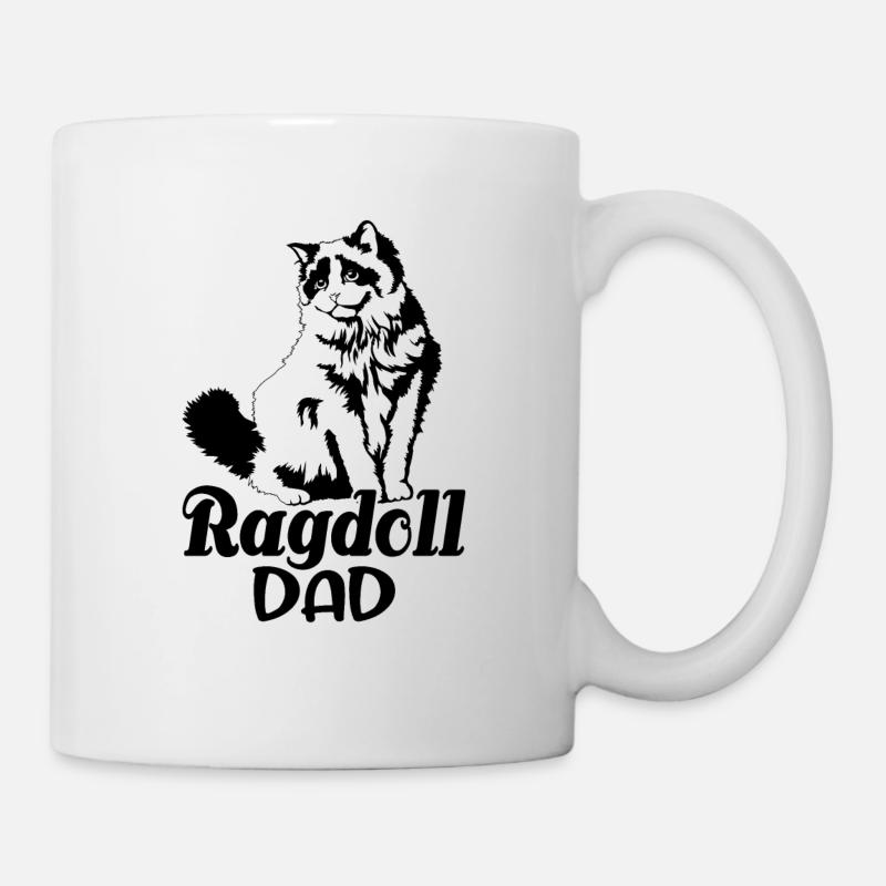 Ragdoll Dad, Lustiger Dad Ragdoll Katze Haustier Liebhaber Geschenk - Tasse - Weiß
