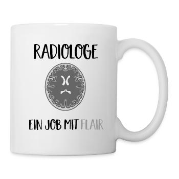 radiologe: job mit flair - Tasse - Weiß - Rechts