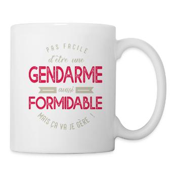 Gendarme formidable Cadeau Humour femme armée - Mug blanc - blanc - Droite