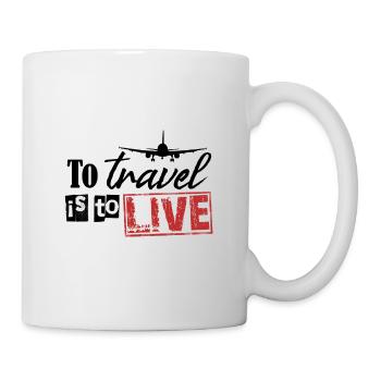 Voyager, c’est liberté - Mug blanc - blanc - Droite