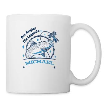 Der Angler die Legende Michael - Tasse - Weiß - Rechts