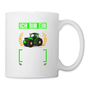 Landwirtschaft Traktor Fahrender Opa Trecker - Tasse - Weiß - Rechts