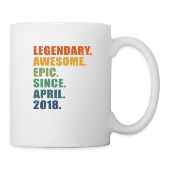 5th Birthday, April 2018, 5 Year Anniversary - Mug - white - Right