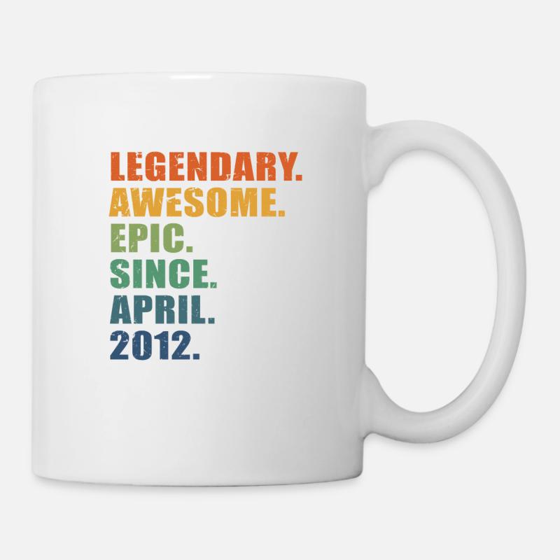 11th Birthday, April 2012, 11 Year Anniversary - Mug - white