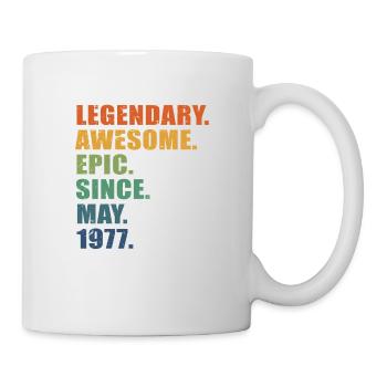 Légendaire depuis mai 1977 - Anniversaire de 45 ans - Mug blanc - blanc - Droite