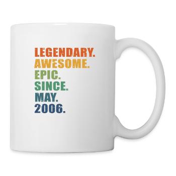 17. Geburtstag, Mai 2006, 17-jähriges Jubiläum - Tasse - Weiß - Rechts