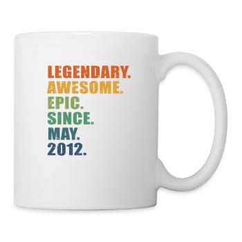 11. Geburtstag, Mai 2012, 11-jähriges Jubiläum - Tasse - Weiß - Rechts