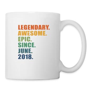 5th Birthday, June 2018, 5 Year Anniversary - Mug - white - Right