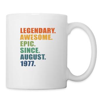 45e anniversaire, août 1977, 45e anniversaire - Mug blanc - blanc - Droite
