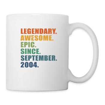 19th Birthday, September 2004, 19 Year Anniversary - Mug - white - Right