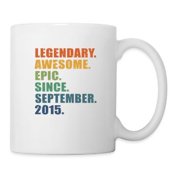 8th Birthday, September 2015, 8 Year Anniversary - Mug - white - Right