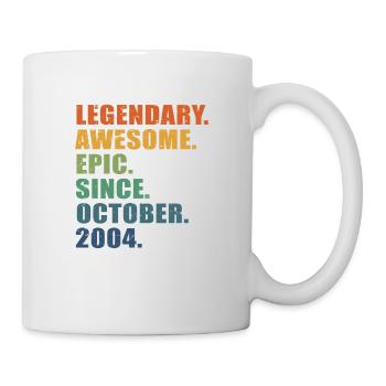 19th Birthday, October 2004, 19 Year Anniversary - Mug - white - Right