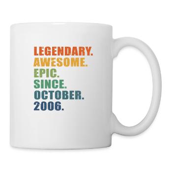 17. Geburtstag, Oktober 2006, 17-jähriges Jubiläum - Tasse - Weiß - Rechts