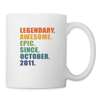 12e anniversaire, octobre 2011, 12e anniversaire - Mug blanc - blanc - Droite