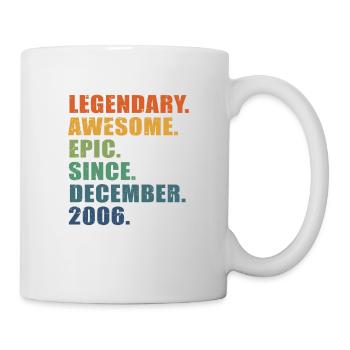 17. Geburtstag, Dezember 2006, 17-jähriges Jubiläum - Tasse - Weiß - Rechts