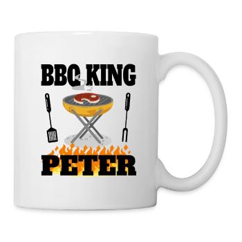 Peter BBQ King & Grillmeister funny saying - Mug - white - Right