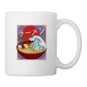 Ramen Vintage Design mit Japan Hiragana Zeichen - Tasse - Weiß - Rechts