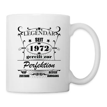 1972 Geburtstag Mann 50 Jahre Deko Lustig 50er 50 - Tasse - Weiß - Rechts