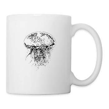 Qualle - Tasse - Weiß - Rechts