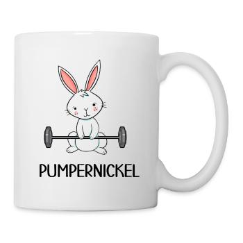 fitness pumpernickel no excuses sport protein - Tasse - Weiß - Rechts