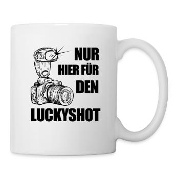 Fotograf lustig - Nur hier für den Luckyshot - Tasse - Weiß - Rechts