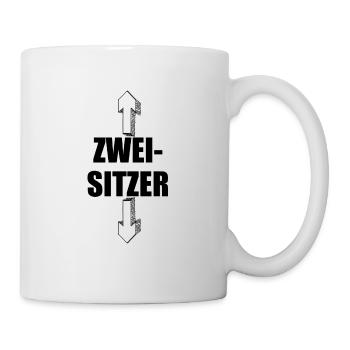 Herren Zweisitzer Versauter Spruch zum Männertag - Tasse - Weiß - Rechts