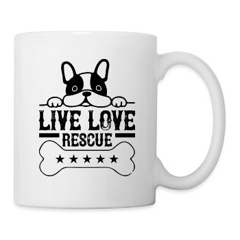 live love rescue - Tasse - Weiß - Rechts