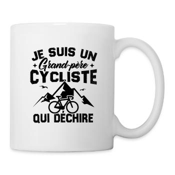 Je suis un Grand-père Cycliste qui déchire - Mug blanc - blanc - Droite