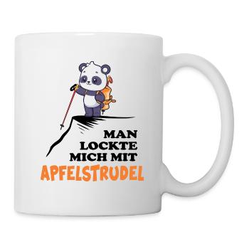 bergwandern via ferrata servus alpin apfelstrudel - Tasse - Weiß - Rechts