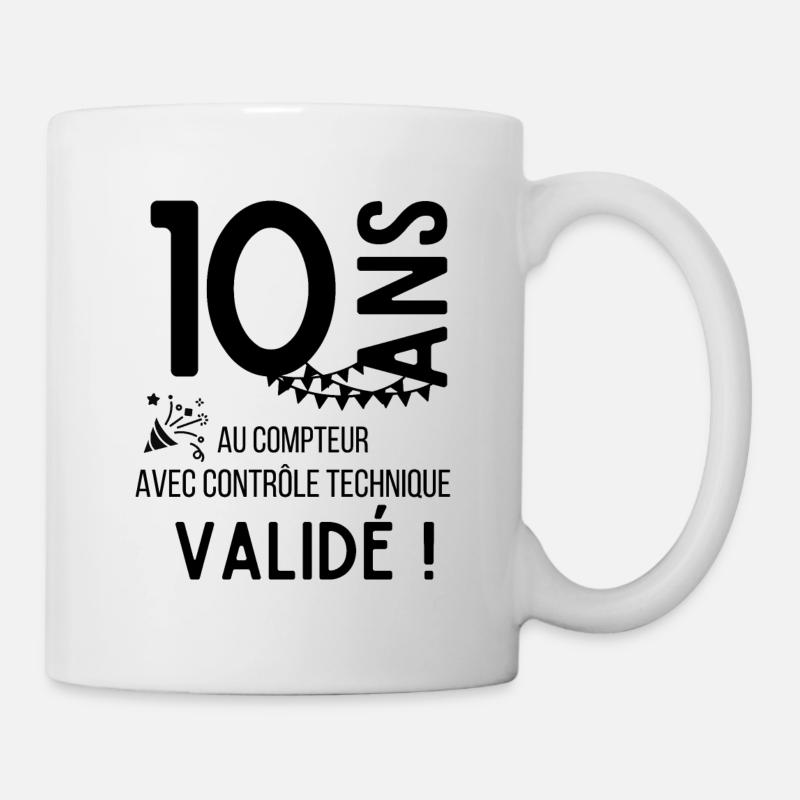 10 ans au compteur - Mug blanc - blanc