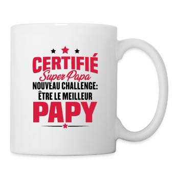 Cadeau nouveau challenge être le meilleur papy - Mug blanc - blanc - Droite