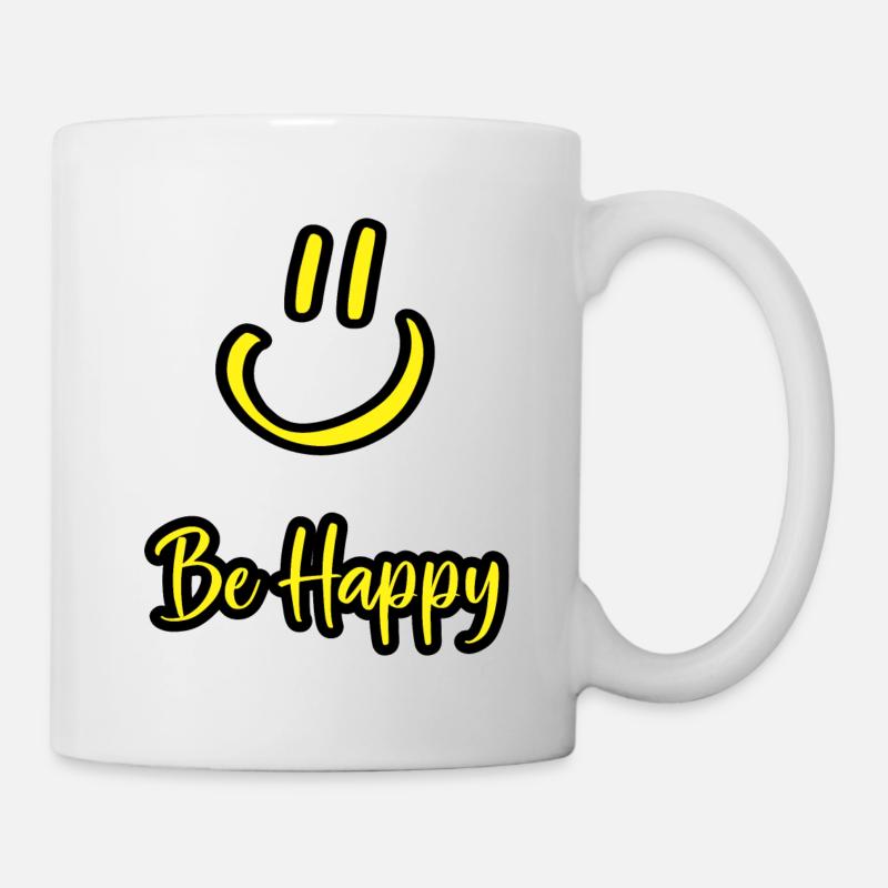 Sei glücklich - Tasse - Weiß