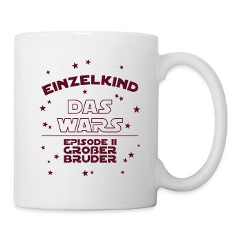 Einzelkind Das Wars Episode 2 Großer Bruder Vektor - Tasse - Weiß - Rechts