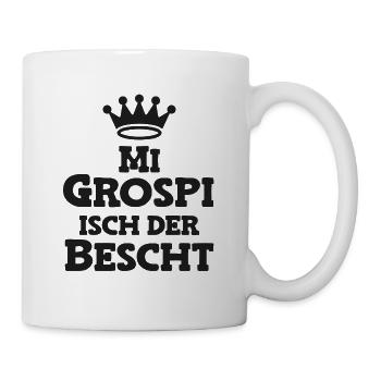Mi Grospi isch der bescht Opa Schweiz Grosspapi - Tasse - Weiß - Rechts