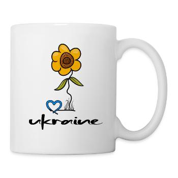 UKRAINE "sonnenblume" slava ukraini donbass - Tasse - Weiß - Rechts