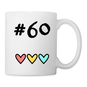 60 YEARS. 60TH ANNIVERSARY. BIRTHDAY 60 YEARS. 60 - Mug - white - Right