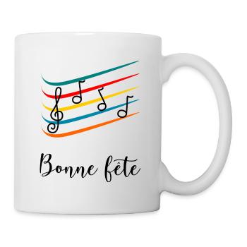 MAMIE. FÊTE DES MÈRES. BONNE FÊTE MAMIE. JE T'AIME - Mug blanc - blanc - Droite