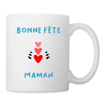MAMIE. FÊTE DES MÈRES. BONNE FÊTE MAMIE. JE T'AIME - Mug blanc - blanc - Droite