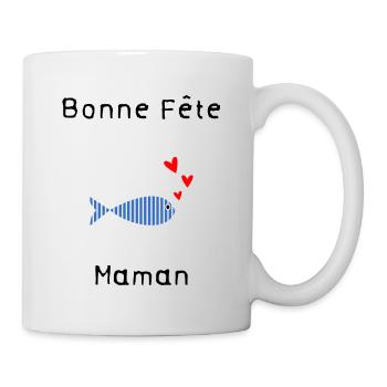 MAMIE. FÊTE DES MÈRES. BONNE FÊTE MAMIE. JE T'AIME - Mug blanc - blanc - Droite