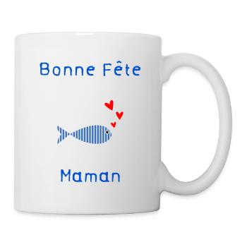 MAMIE. FÊTE DES MÈRES. BONNE FÊTE MAMIE. JE T'AIME - Mug blanc - blanc - Droite