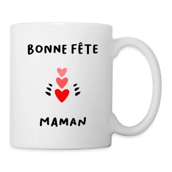 MAMIE. FÊTE DES MÈRES. BONNE FÊTE MAMIE. JE T'AIME - Mug blanc - blanc - Droite