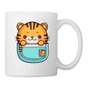 Kawaii Taschen Tiger - Tasse - Weiß - Rechts