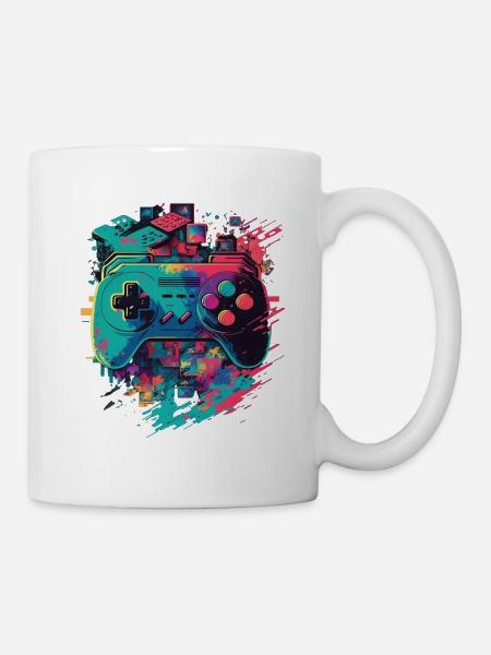 Retro Konsole - Tasse - Weiß