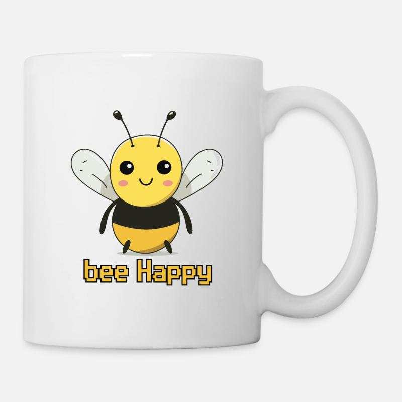 abeille heureuse - Mug blanc - blanc