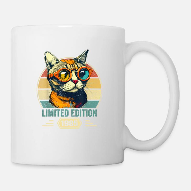 Awesome since 1985 Katze Geburtstag Geschenk - Tasse - Weiß
