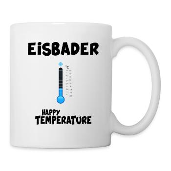 Eisbader Eisbadezeit "Happy Temperature" - Tasse - Weiß - Rechts